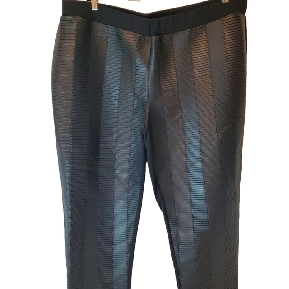 Gorgeous Ashley Stewart Plus Size Faux Leather Black Pants Size 26/28